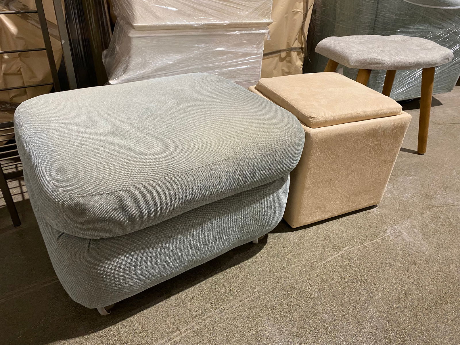 Group of 3 Stools/Ottomans (1 of 4)