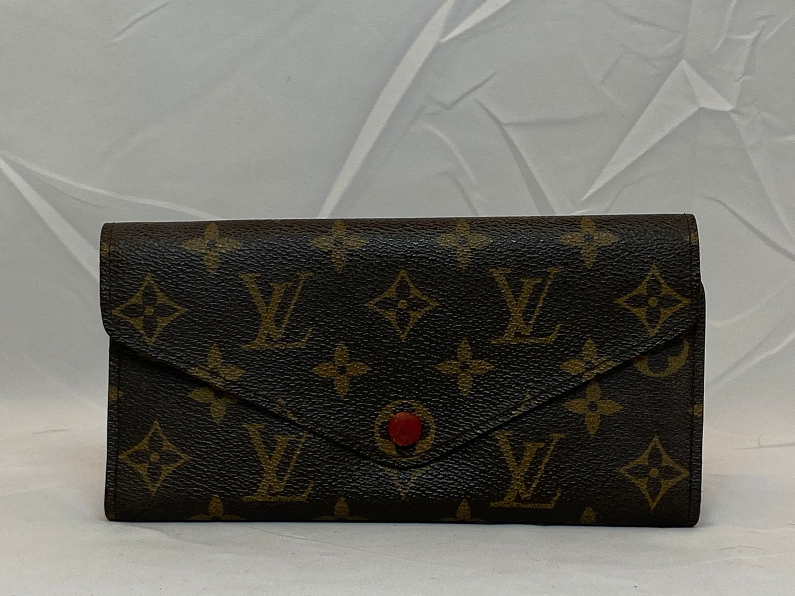 LOUIS VUITTON MONOGRAM LEATHER RED JOSEPHINE TRI-FOLD WALLET (1 of 7)