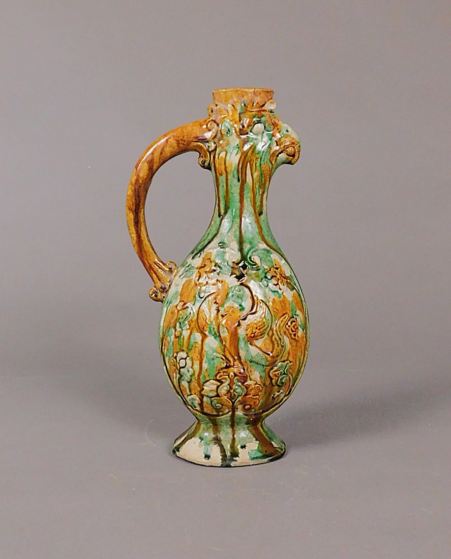 Sancai Glazed Phoenix Head Ewer Tang Dynasty (1 of 12)