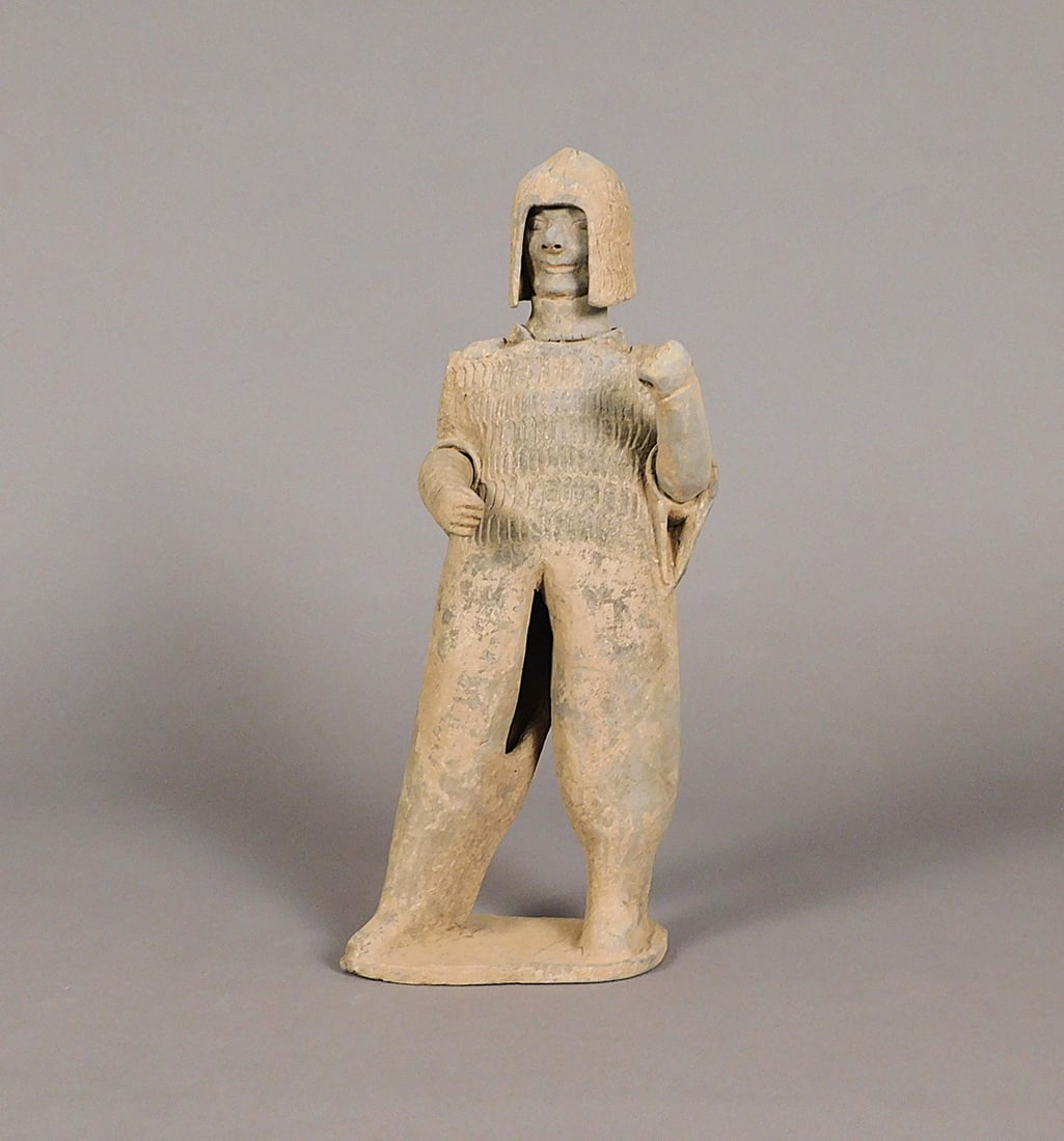 Painted Gray Pottery Soldier Sui Dynasty (1 of 17)