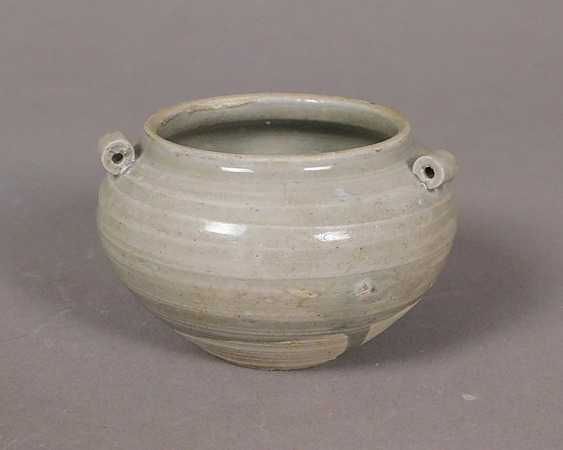Small Pottery Jar Yeuh Ware Pale Green Glaze Tang Dynasty (1 of 7)