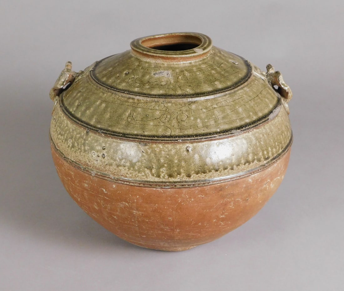 Large Pottery Glazed Jar Han Dynasty (1 of 9)