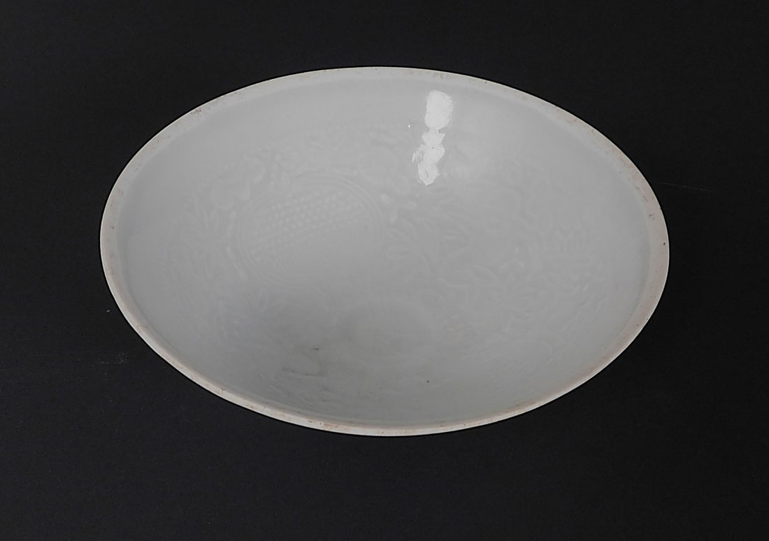 Pale Green Glazed YingQing Bowl with Floral Motif Song Dynasty (1 of 10)