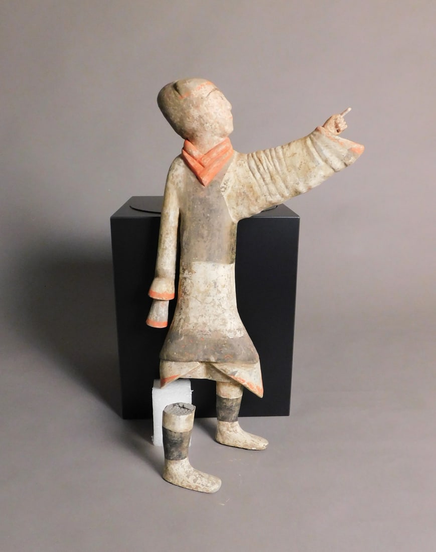 Painted Pottery Attendant Han Dynasty (1 of 9)