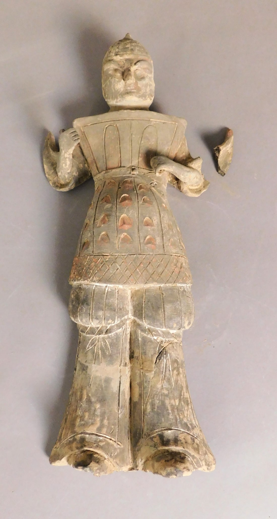 Painted Grayware Soldier Han Dynasty (1 of 6)