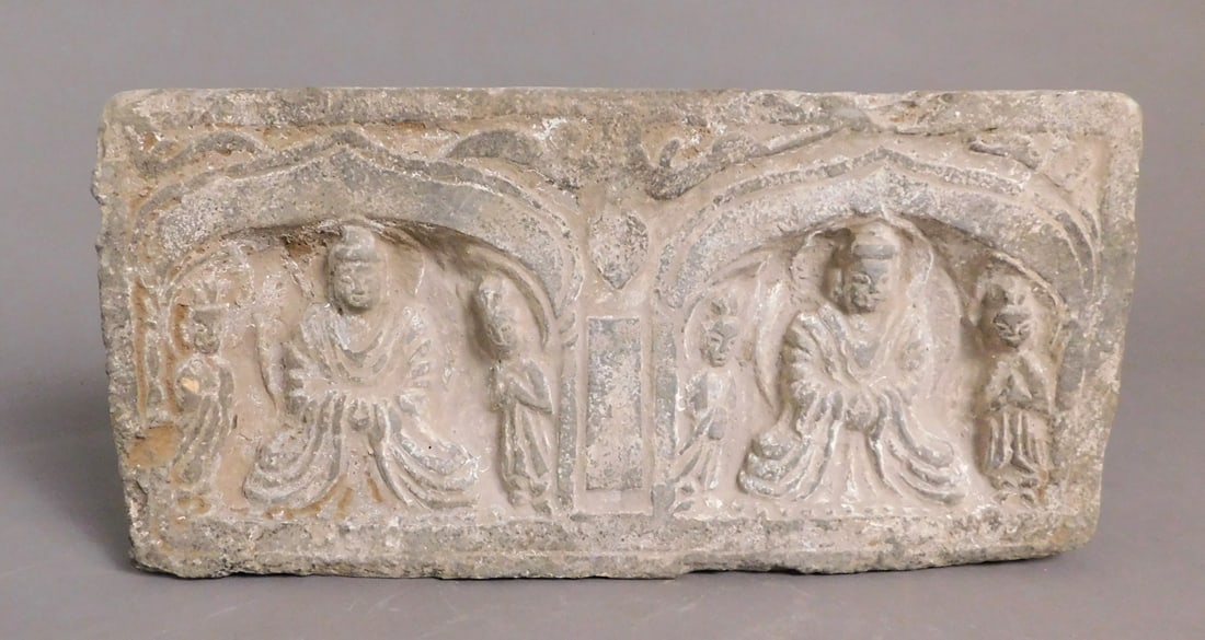 Sandstone Stele Buddhas and Attendants Northern Wei Dynasty (1 of 10)