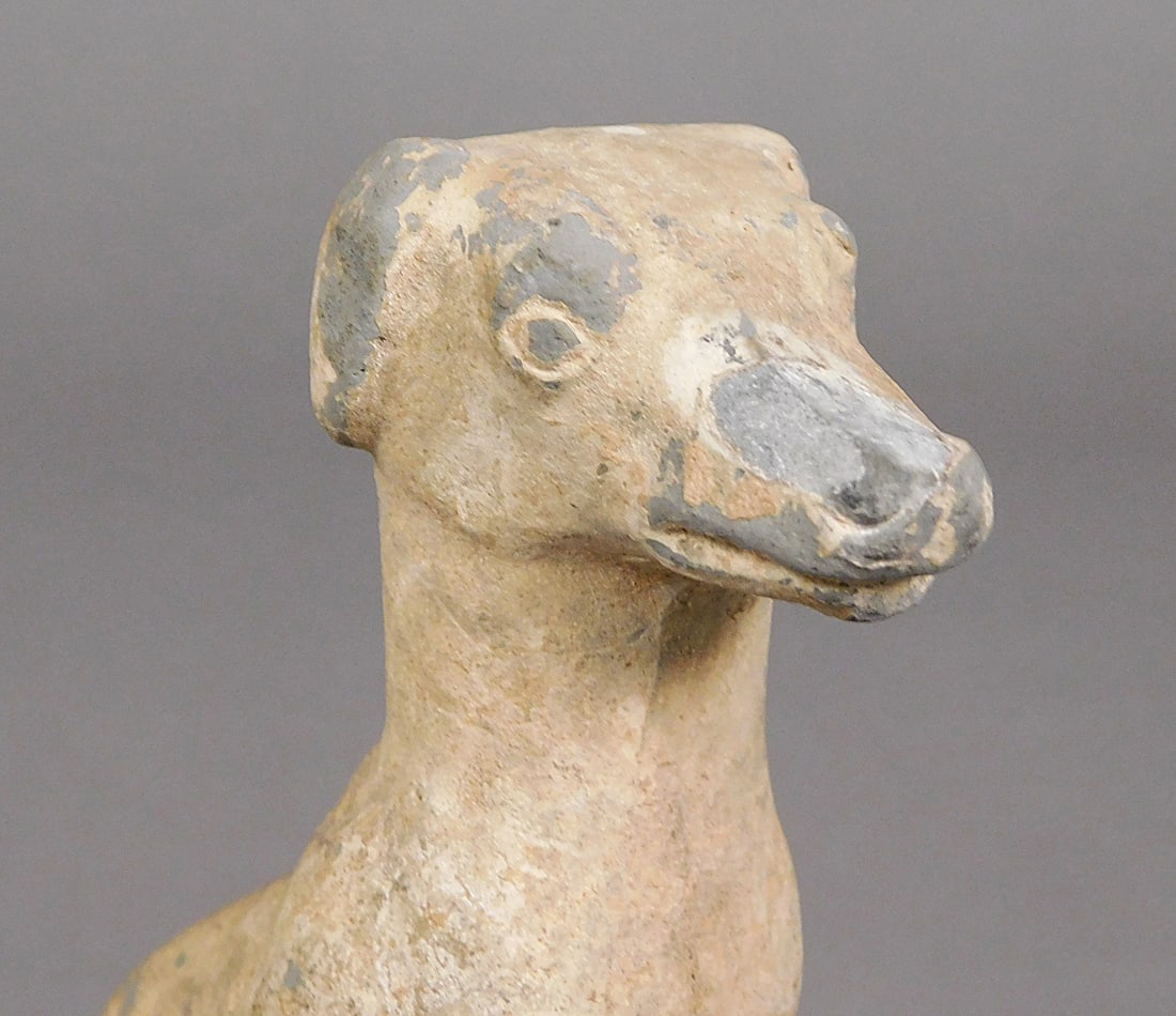 Clay Seated Dog Han Dyansty (1 of 9)