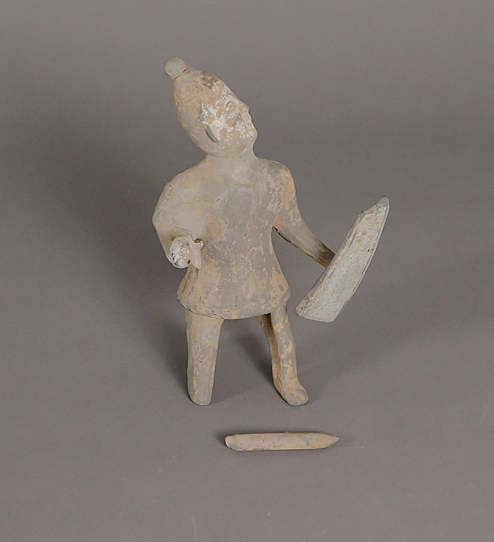 Painted Pottery Soldier Sword and Shield Sui Dynasty (1 of 14)