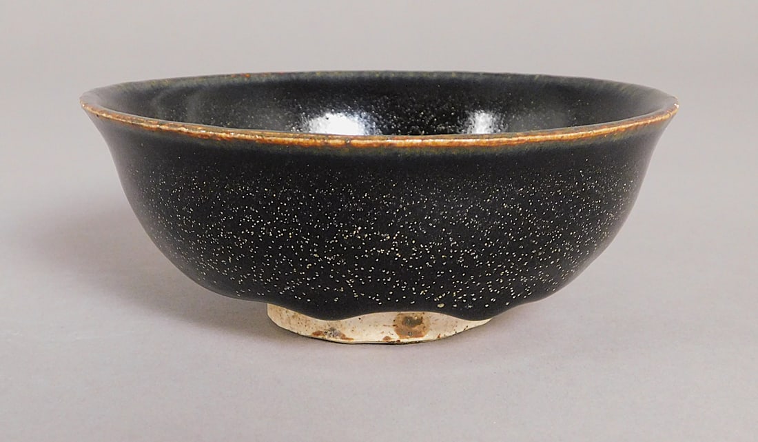 Oil Spot Stoneware Bowl Jin Dynasty: Oil Spot Stoneware Bowl presumably Jin Dynasty (1155-1234) Approx. 2" x 5" Diam. PROVENANCE: Weisbrod Chinese Art, Ltd., New York