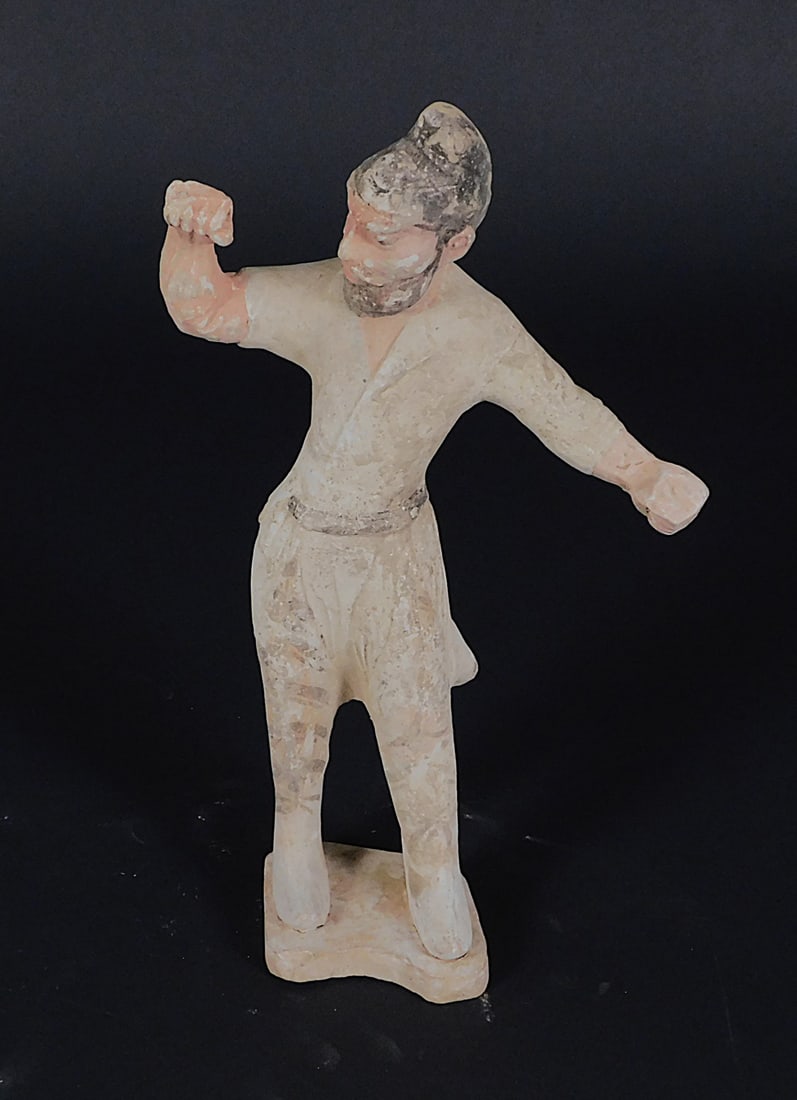 Painted Pottery Figure of a Foreign Man with Beard Tang Dynasty (1 of 15)