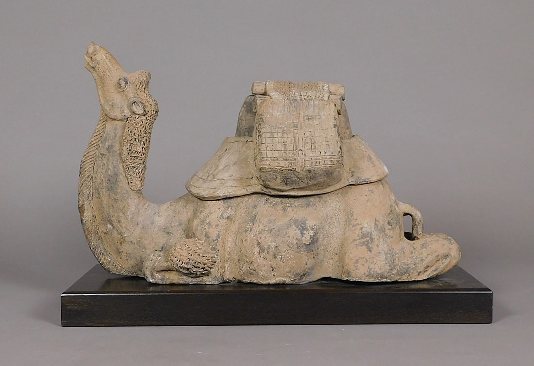 Painted Pottery Reclining Camel w/Removable Pack Tang Dynasty (618-907) (1 of 20)