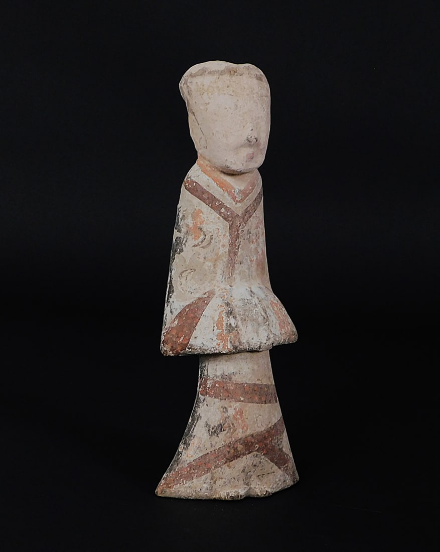 Painted Pottery Female Attendant Han Dynasty (1 of 11)