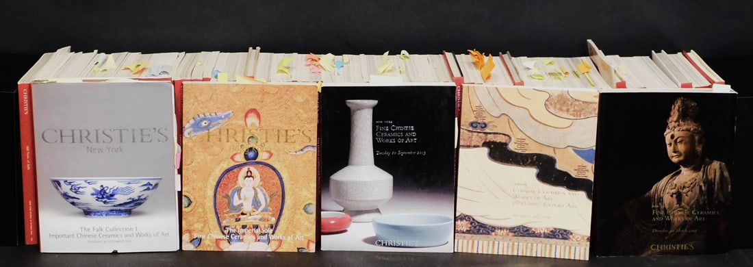 A Large Collection of Christie's Chinese and Asian Art Catalogs 2000's: A collection of approximately (82) Christie's catalogs focused on Chinese and Asian Art from March 2000 through September 2007, New York, London, Paris, Hong Kong, many have notations and some have at