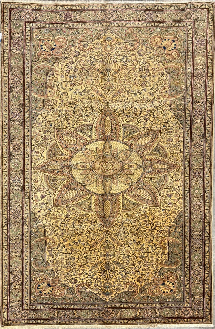 Cappadocia-M Area Rug, 6'-7" X 9'-10": Size: 6'-7" X 9'-10" Country of Origin: TUR Color: GLD Border: SAG Advertised Retail Price: $ 5500 Tag No. 10007