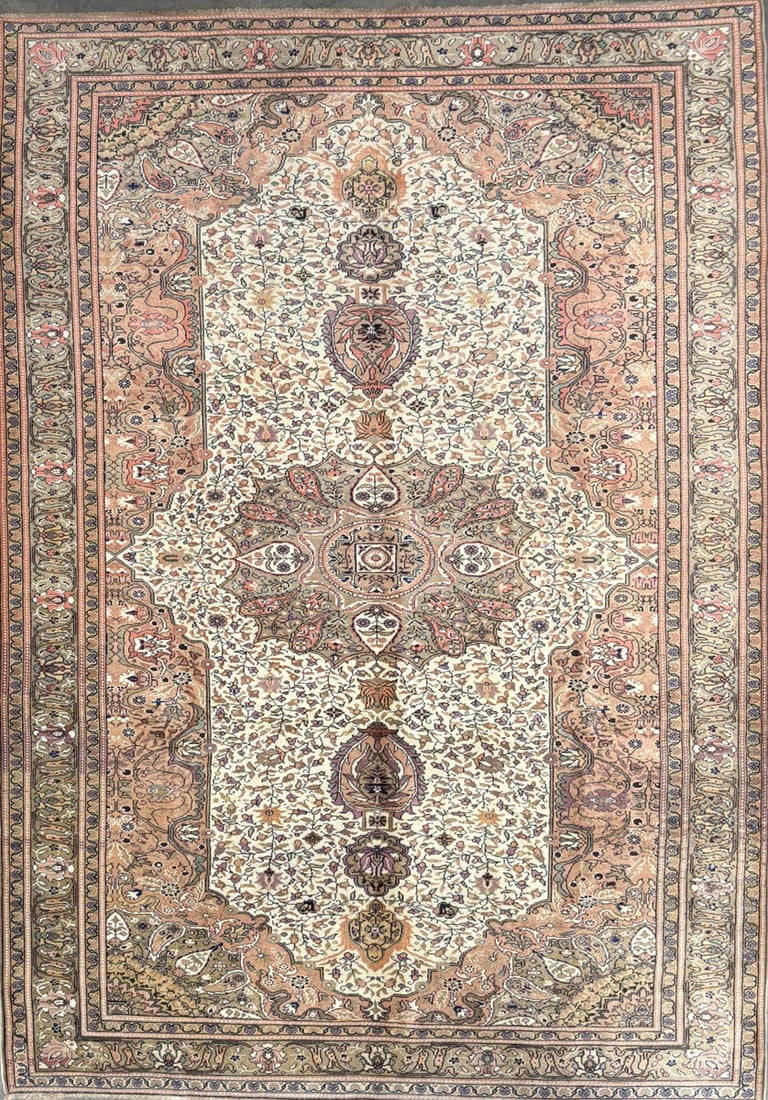 Cappadocia-M Area Rug, 6'-8" X 9'-7": Size: 6'-8" X 9'-7" Country of Origin: TUR Color: IVR Border: SAG Advertised Retail Price: $ 5500 Tag No. 10197