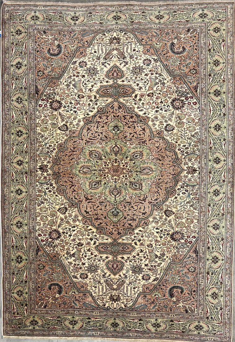 Cappadocia-M Area Rug, 6'-7" X 9'-7": Size: 6'-7" X 9'-7" Country of Origin: TUR Color: IVR Border: SIE Advertised Retail Price: $ 5500 Tag No. 10169