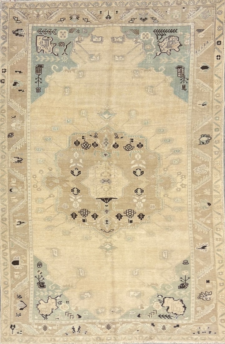 Ushak - Medallion Area Rug, 5'-11" X 8'-10" (1 of 4)