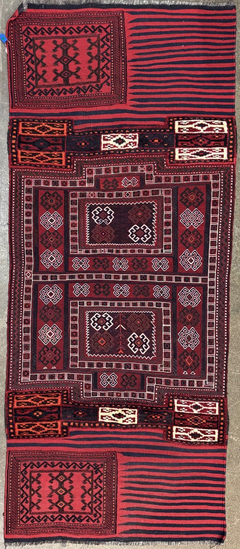 Camel Bag- Runner, 3'-4" X 8'-0": Size: 3'-4" X 8'-0" Country of Origin: TRK Advertised Retail Price: $ 3330 Tag No. 13328