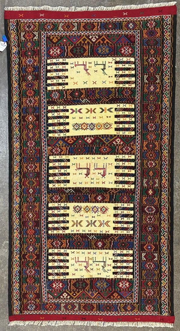 Kochan-Gabb Runner, 3'-3" X 6'-4": Size: 3'-3" X 6'-4" Country of Origin: TRK Color: MLT Border: MLT Advertised Retail Price: $ 1250 Tag No. 11334