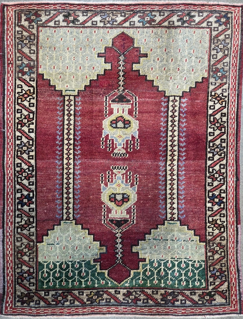 Konya-Prayer Accent Rug, 2'-8" X 3'-6" (1 of 4)