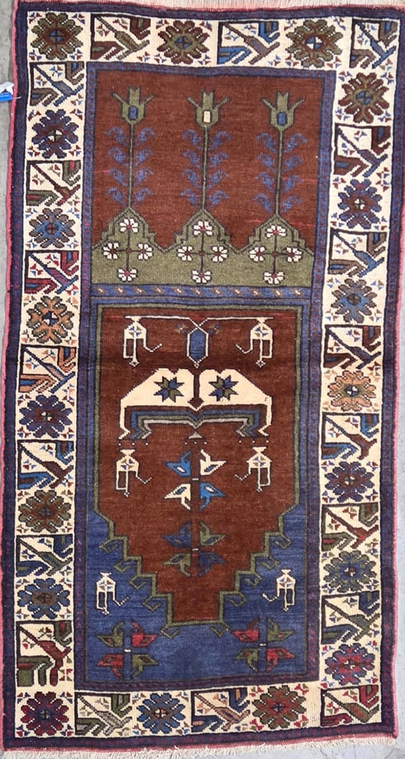 Konya-Prayer Accent Rug, 3'-3" X 5'-4" (1 of 4)