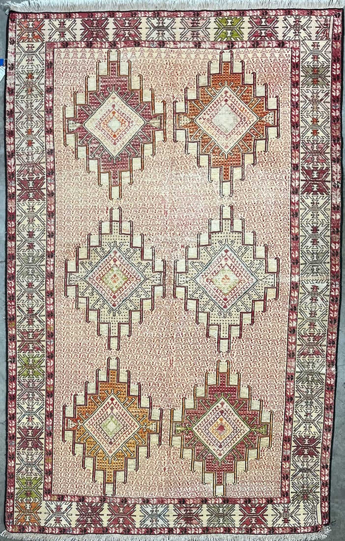 Silk Soumak- Area Rug, 4'-2" X 6'-6" (1 of 4)