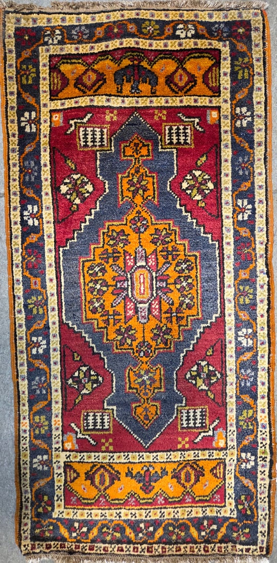 Konya-Yastik Accent Rug, 1'-11" X 3'-11" (1 of 4)