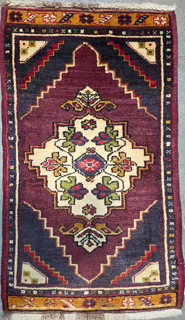 Konya-Yastik Accent Rug, 1'-10" X 3'-1" (1 of 4)