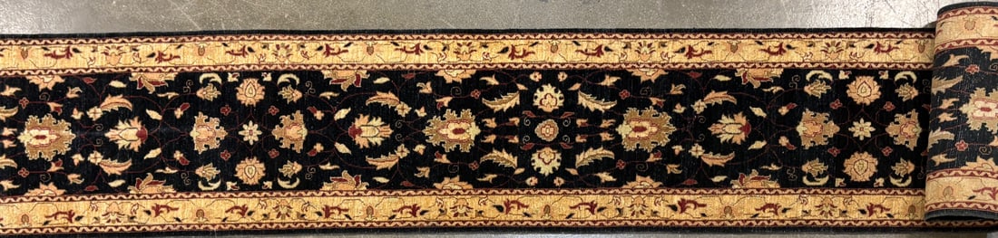 Ushak Narrow Runner, 2'-7" X 16'-7": Size: 2'-7" X 16'-7" Country of Origin: TRK Advertised Retail Price: $ 2750 Tag No. 15193 Shipping available. 