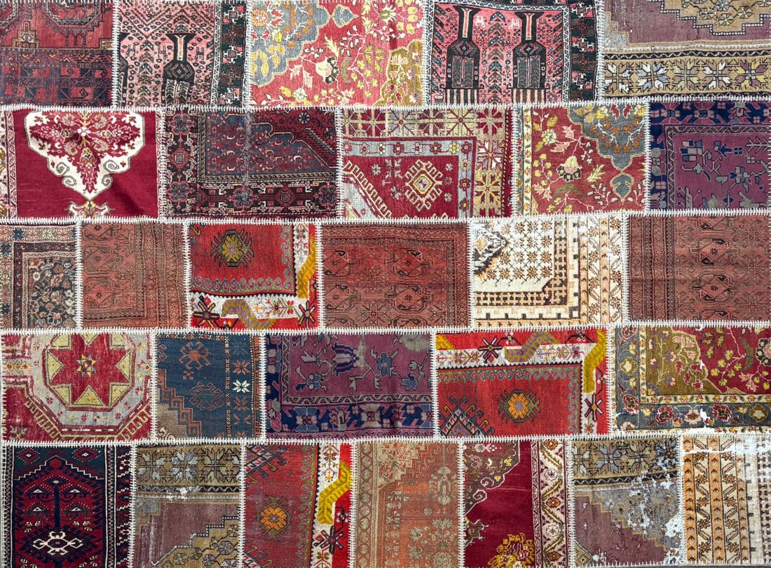 Patchwork-Pa Area Rug, 8'-5" X 11'-8": Size: 8'-5" X 11'-8" Country of Origin: TUR Color: MLT Border: Advertised Retail Price: $ 3350 Tag No. 10984 Shipping available. 