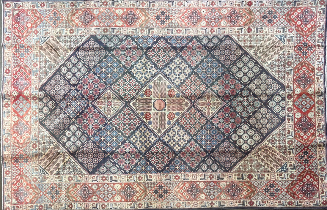 Tabriz- Area Rug, 8'-10" X 13'-6": Size: 8'-10" X 13'-6" Country of Origin: TRK Advertised Retail Price: $ 10725 Tag No. 14477 Shipping available. 