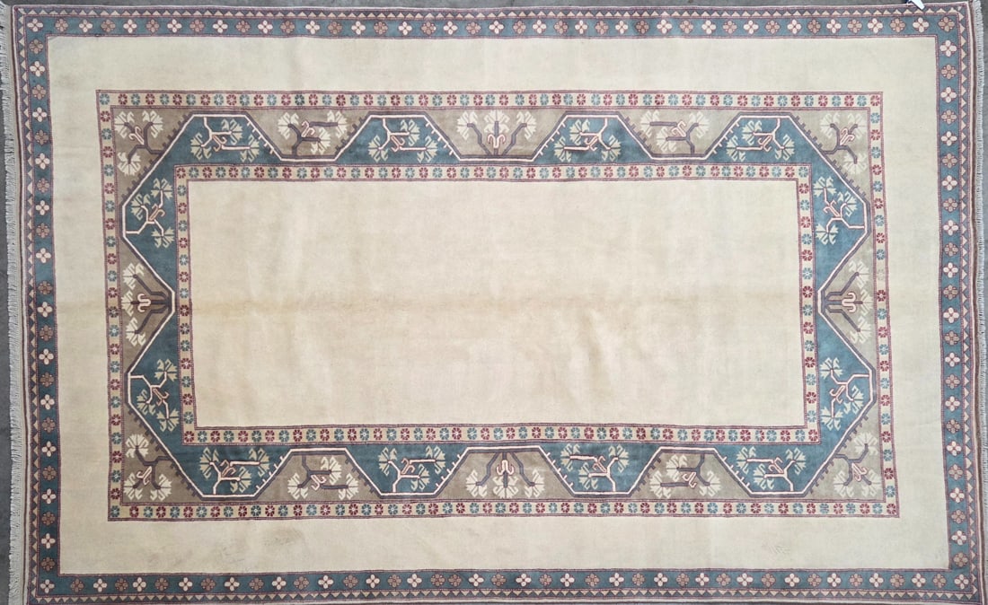 Milas - Geometric Area Rug, 8'-1" X 11'-0": Size: 8'-1" X 11'-0" Country of Origin: TUR Color: IVR Border: IVR Advertised Retail Price: $ 2900 Tag No. 10834 Shipping available. 