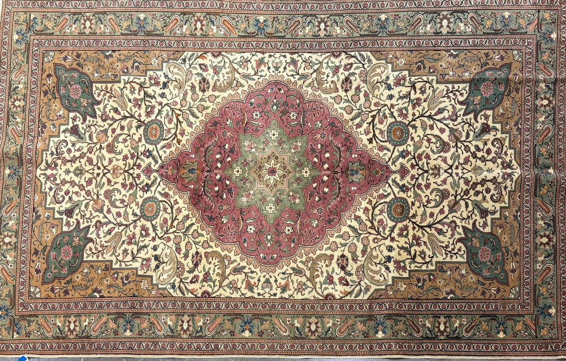 Cappadocia-M Area Rug, 6'-4" X 10'-0": Size: 6'-4" X 10'-0" Country of Origin: TUR Color: CRE Border: SIE Advertised Retail Price: $ 5500 Tag No. 10111 Shipping available. 