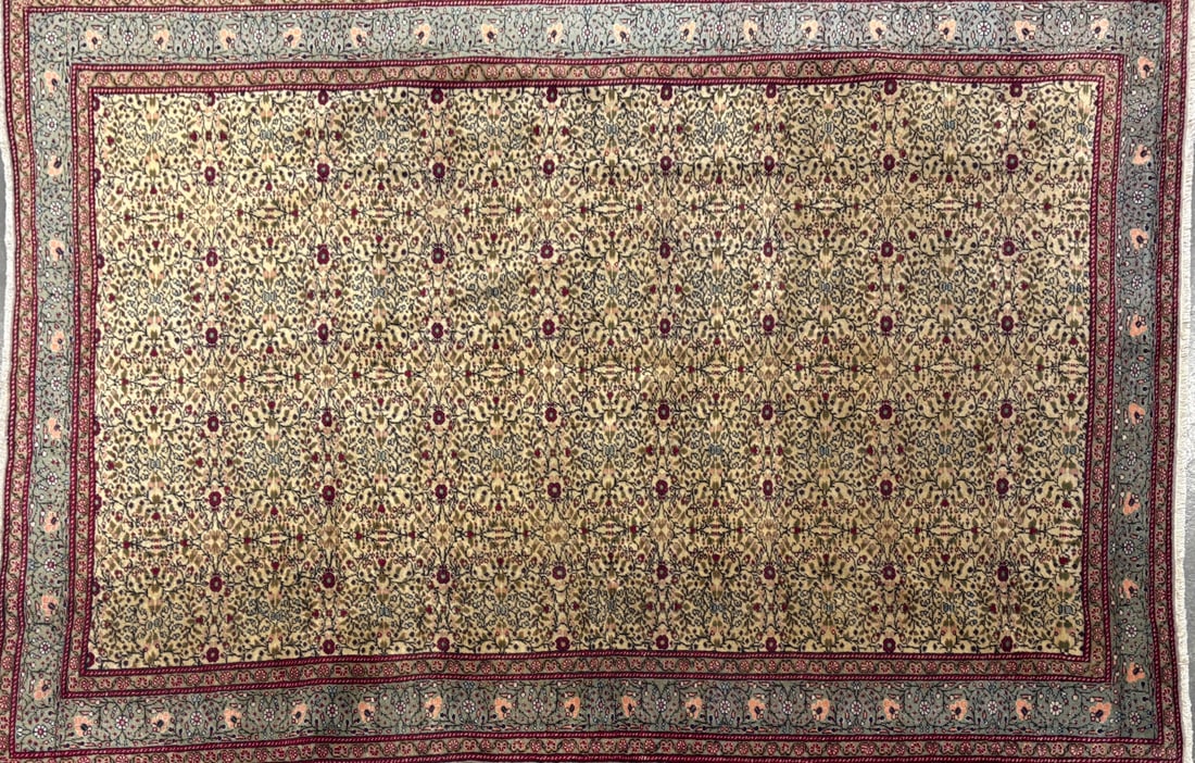 Cappadocia-F Area Rug, 6'-4" X 9'-5": Size: 6'-4" X 9'-5" Country of Origin: TUR Color: CRE Border: RED Advertised Retail Price: $ 5500 Tag No. 10113 Shipping available. 