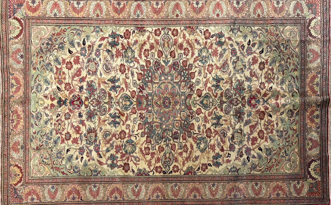 Cappadocia-M Area Rug, 6'-2" X 9'-5": Size: 6'-2" X 9'-5" Country of Origin: TUR Color: IVR Border: MLT Advertised Retail Price: $ 5500 Tag No. 10195 Shipping available. 