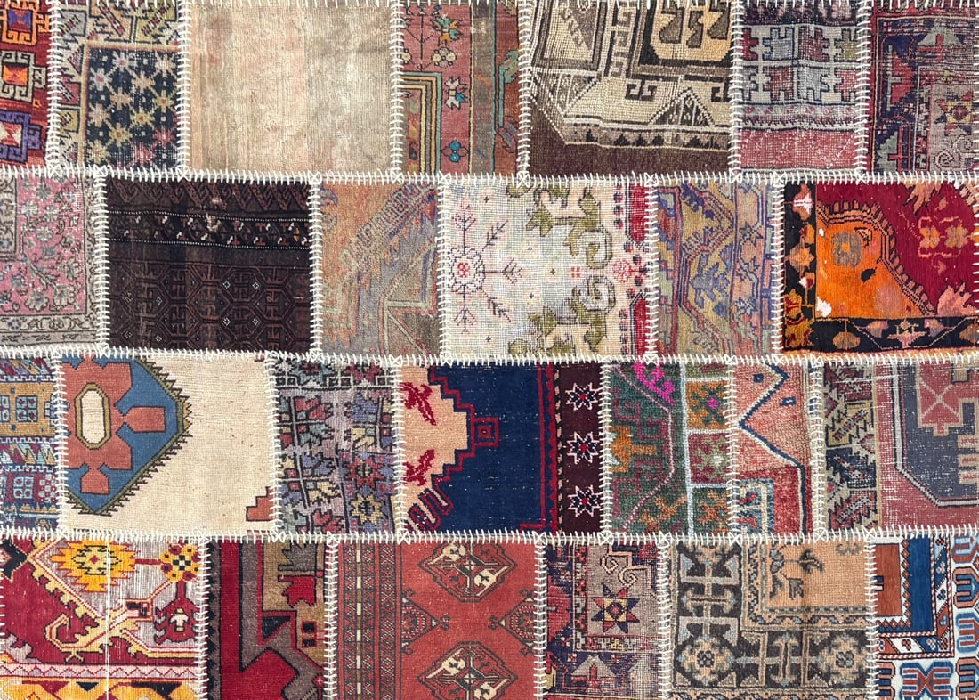 Patchwork-Pa Area Rug, 5'-7" X 7'-11": Size: 5'-7" X 7'-11" Country of Origin: TUR Color: MLT Border: Advertised Retail Price: $ 1750 Tag No. 10939 Shipping available. 