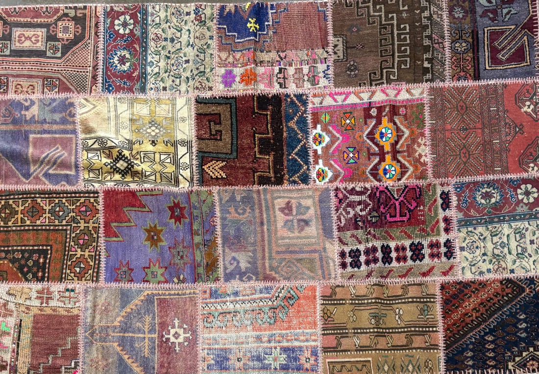 Patchwork-Pa Area Rug, 5'-7" X 7'-11": Size: 5'-7" X 7'-11" Country of Origin: TUR Color: MLT Border: Advertised Retail Price: $ 1750 Tag No. 10966 Shipping available. 