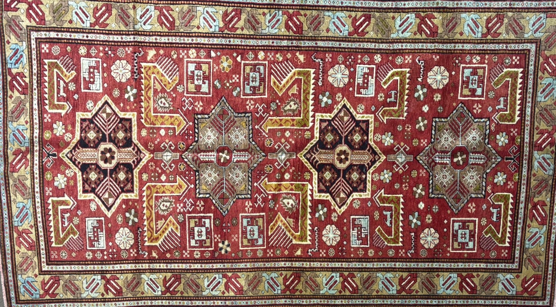 Ushak - Gallery Area Rug, 5'-4" X 10'-2": Size: 5'-4" X 10'-2" Country of Origin: CAU Color: BRS Border: MLT Advertised Retail Price: $ 5600 Tag No. 11929 Shipping available.