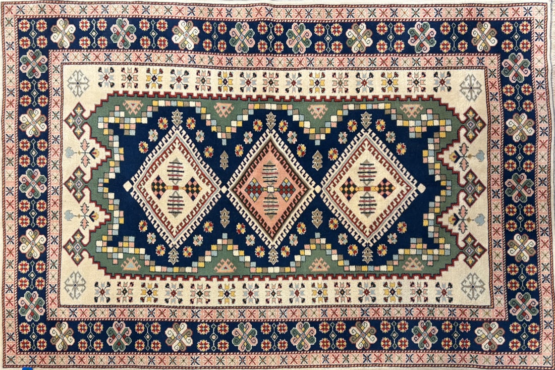 Balikesir- Area Rug, 5'-3" X 7'-10": Size: 5'-3" X 7'-10" Country of Origin: TUR Advertised Retail Price: $ Tag No. 16304 Shipping available.