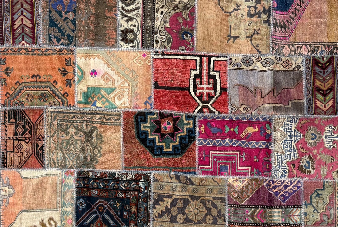 Patchwork-Pa Area Rug, 5'-3" X 7'-7": Size: 5'-3" X 7'-7" Country of Origin: TUR Color: MLT Border: Advertised Retail Price: $ 1750 Tag No. 10946 Shipping available.