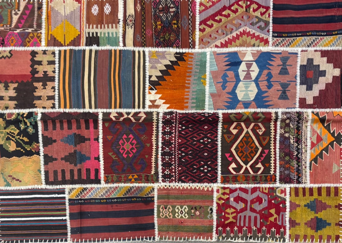 Patchwork-Pa Area Rug, 5'-3" X 7'-10": Size: 5'-3" X 7'-10" Country of Origin: TUR Color: MLT Border: Advertised Retail Price: $ 1750 Tag No. 11044 Shipping available.