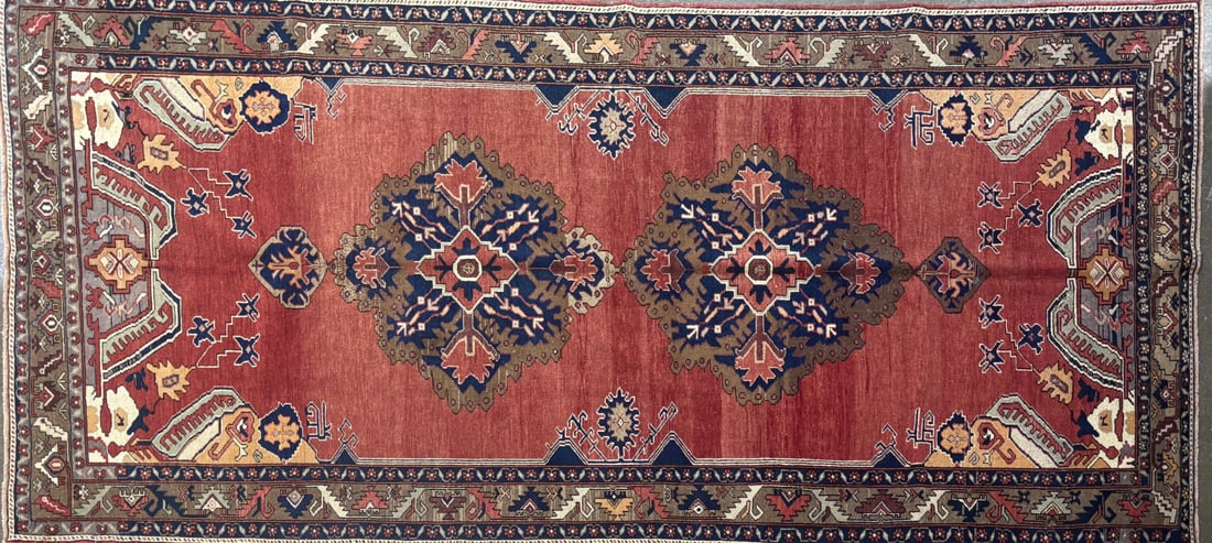 Ushak - Gallery Area Rug, 5'-3" X 11'-7": Size: 5'-3" X 11'-7" Country of Origin: TUR Color: SIE Border: DB Advertised Retail Price: $ 7600 Tag No. 11859 Shipping available.