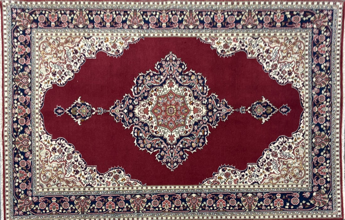 Ladik - Medallioni Area Rug, 5'-1" X 7'-10": Size: 5'-1" X 7'-10" Country of Origin: TUR Color: BRN Border: GRN Advertised Retail Price: $ 1950 Tag No. 10516 Shipping available.