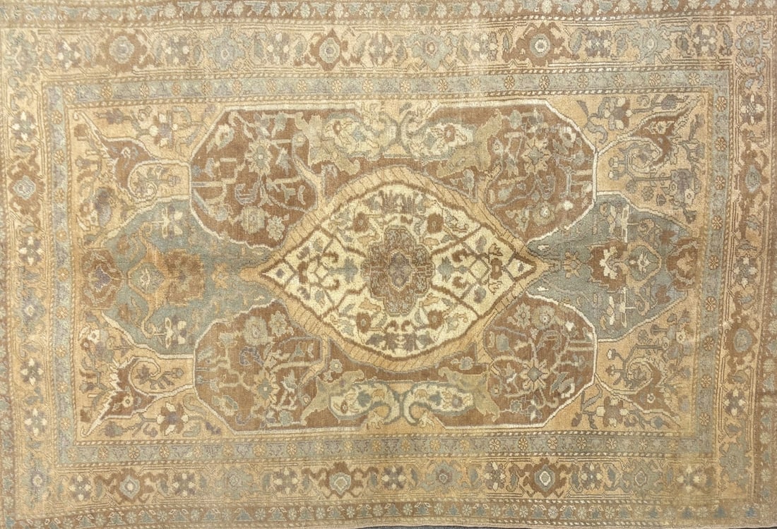 Ushak - Medallion Area Rug, 5'-1" X 8'-0": Size: 5'-1" X 8'-0" Country of Origin: TUR Color: MLT Border: MLT Advertised Retail Price: $ 2840 Tag No. 11827 Shipping available.