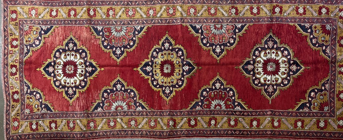 Konya - Gallery Area Rug, 5'-0" X 12'-1": Size: 5'-0" X 12'-1" Country of Origin: TUR Color: BRS Border: SND Advertised Retail Price: $ 5600 Tag No. 11817 Shipping available.