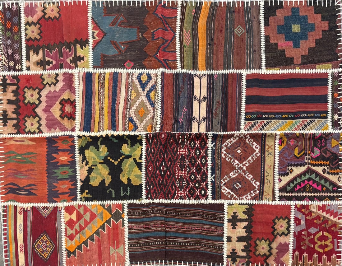 Patchwork-Pa Area Rug, 5'-0" X 6'-9": Size: 5'-0" X 6'-9" Country of Origin: TUR Color: MLT Border: Advertised Retail Price: $ 1250 Tag No. 11010 Shipping available.