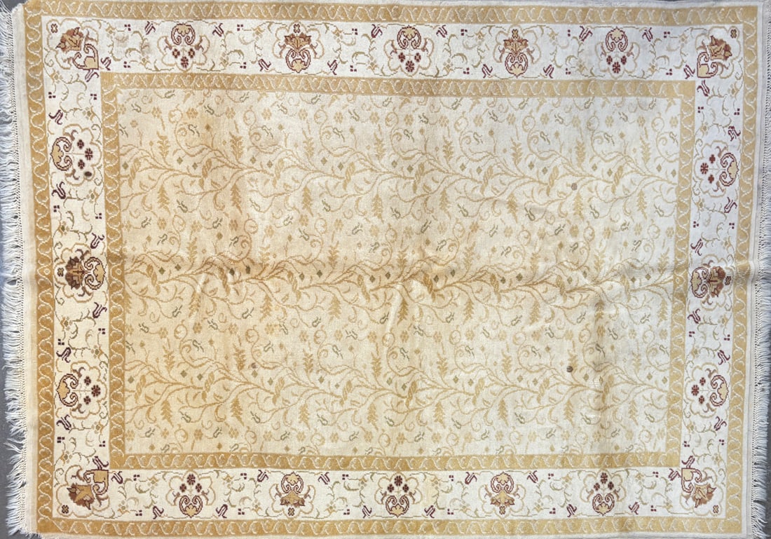 Ushak- Area Rug, 5'-0" X 8'-2": Size: 5'-0" X 8'-2" Country of Origin: TUR Advertised Retail Price: $ 1900 Tag No. 16245 Shipping available.