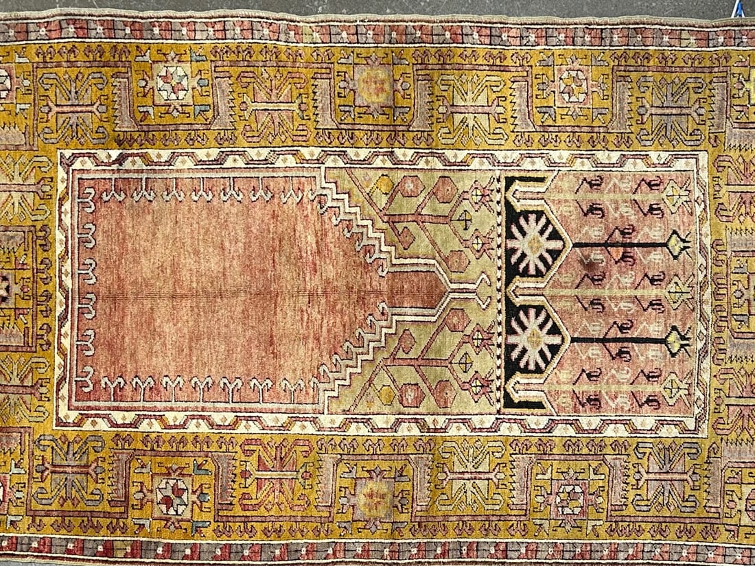 Konya-Ladik Area Rug, 4'-9" X 7'-7": Size: 4'-9" X 7'-7" Country of Origin: TUR Color: MLT Border: MLT Advertised Retail Price: $ 2880 Tag No. 11545 Shipping available.
