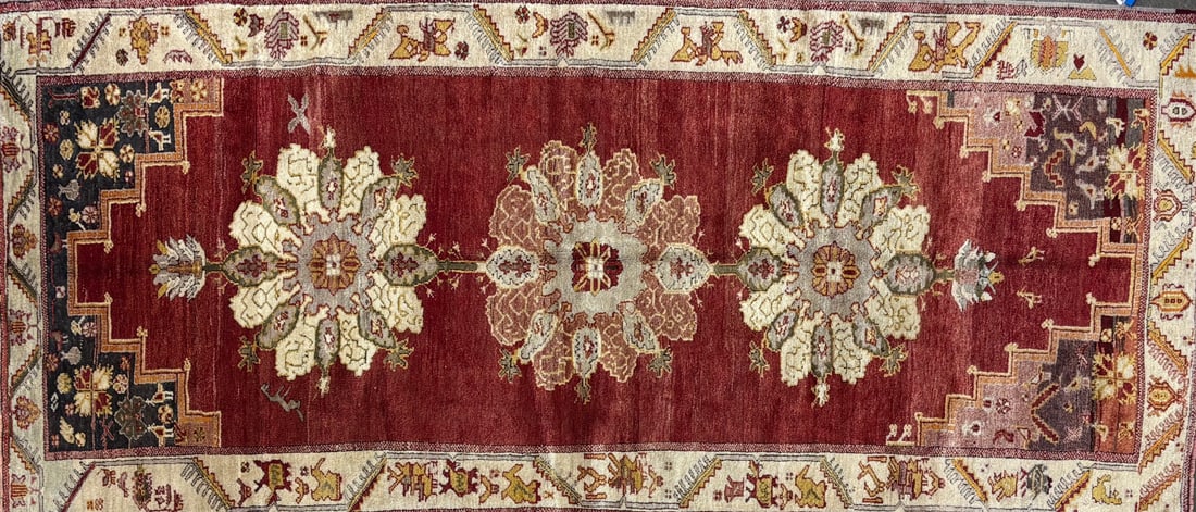 Konya - Gallery Area Rug, 4'-8" X 10'-7": Size: 4'-8" X 10'-7" Country of Origin: TUR Color: BRN Border: MLT Advertised Retail Price: $ 5650 Tag No. 11896 Shipping available.