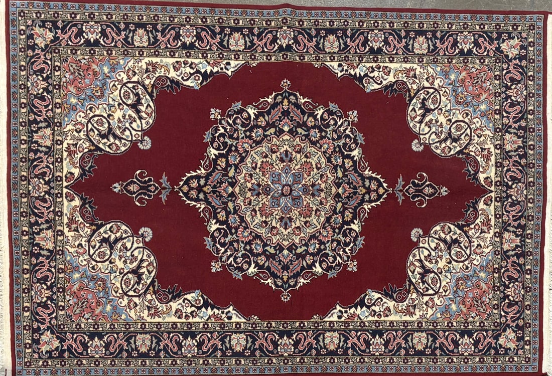 Ladik - Medallioni Area Rug, 4'-6" X 6'-7": Size: 4'-6" X 6'-7" Country of Origin: TUR Color: BRN Border: DB Advertised Retail Price: $ 1900 Tag No. 10518 Shipping available.